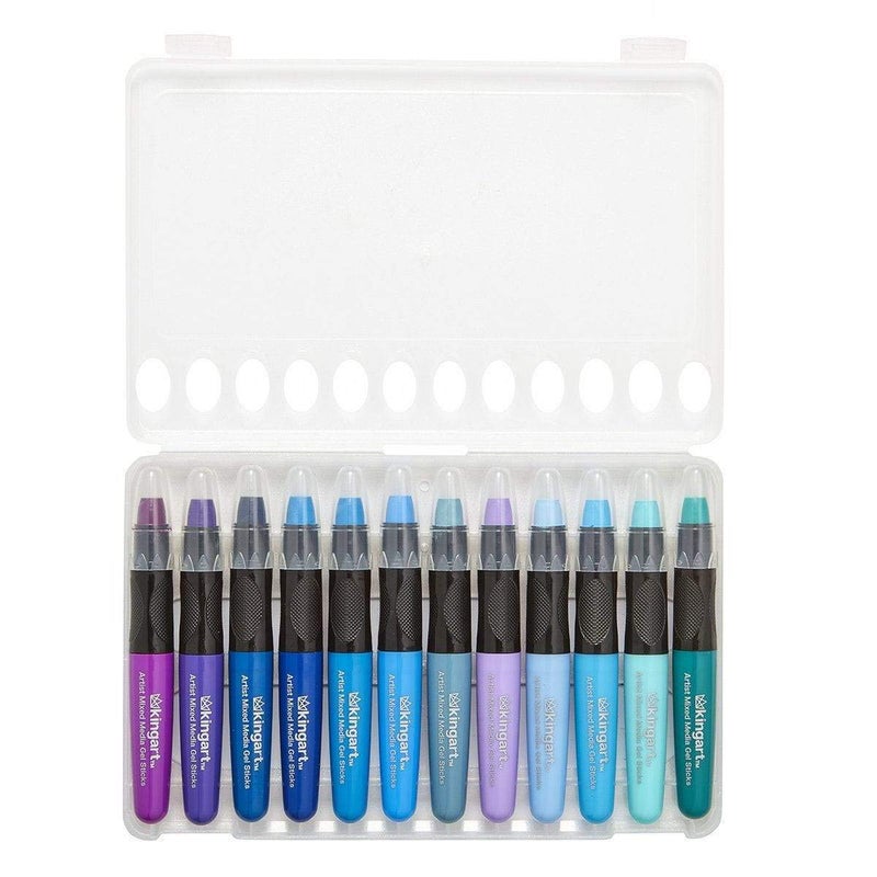 KINGART GEL STICK Set, Artist Pigment Crayons, 48 Unique Colors, Water Soluble, Creamy, and Odorless, Use on Paper, Wood, Canvas and more - Image 4